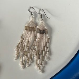 White earrings